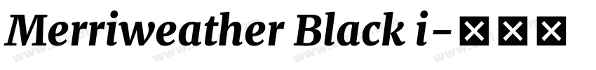 Merriweather Black i字体转换